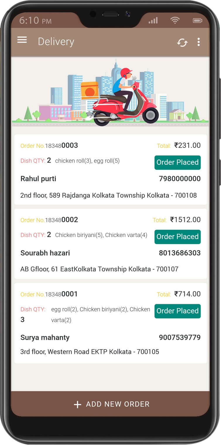 Swiggy, Zomato, Ubereats partner dashboard