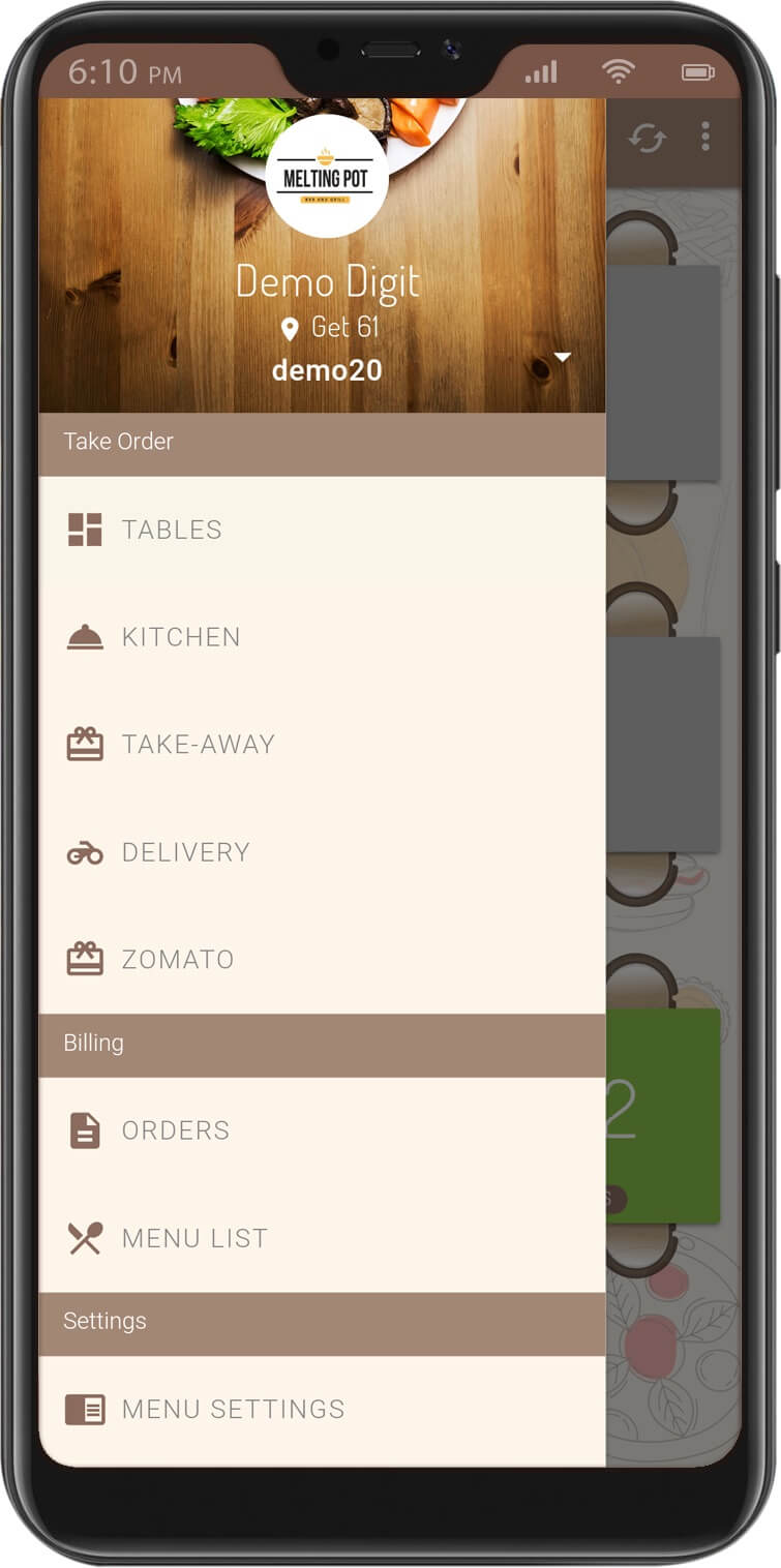 Mobile App Navigation Menu